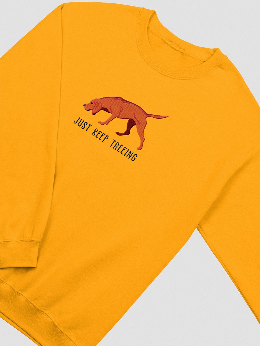 Just Keep Treeing Sweatshirt (Embroidered) of a Redbone Coonhound product image (12)