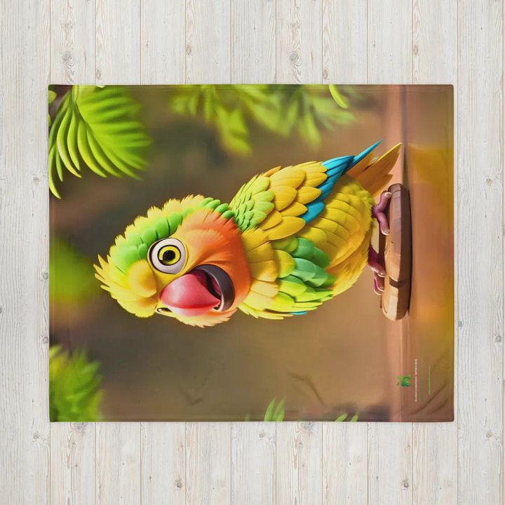 Endangered Species - Mexico - Yellow-headed Parrot Throw Blanket product image (2)