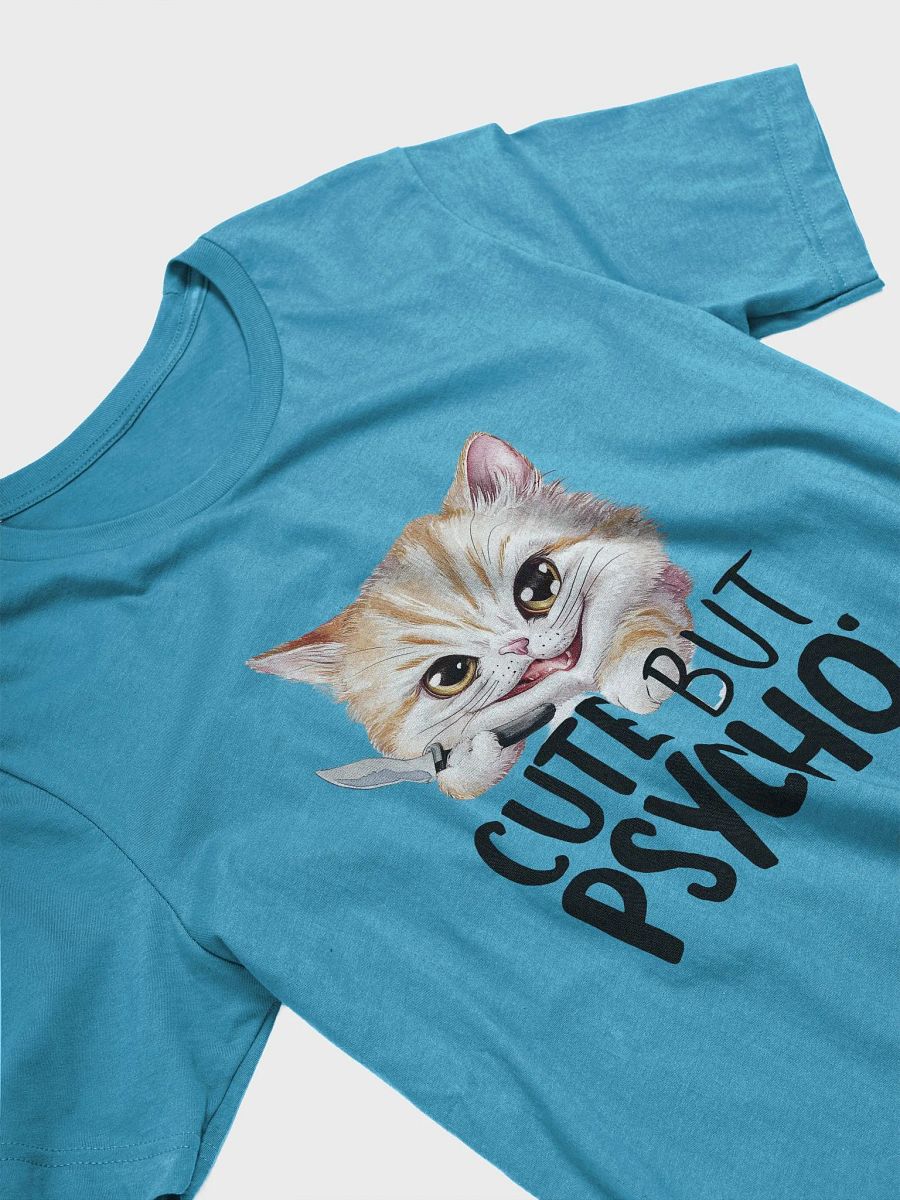 Cute But Psycho Cat T-Shirt – Quirky & Playful Design product image (5)