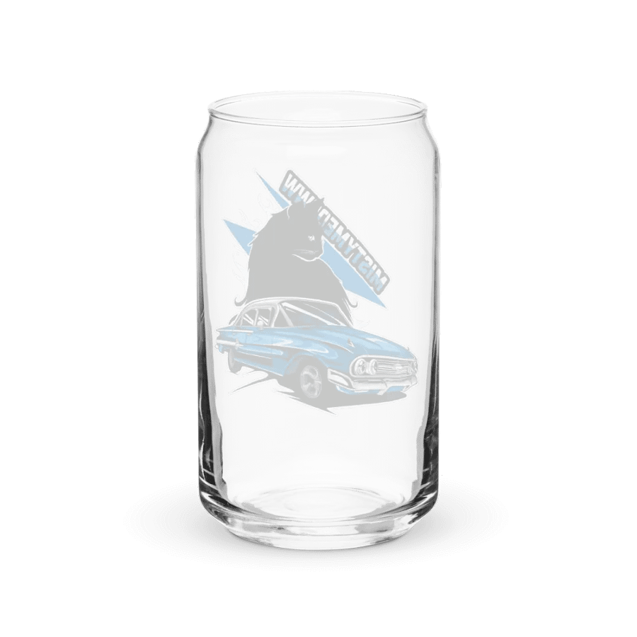 Mistymeooww logo with 60 chevy lightning cat glass cup product image (8)