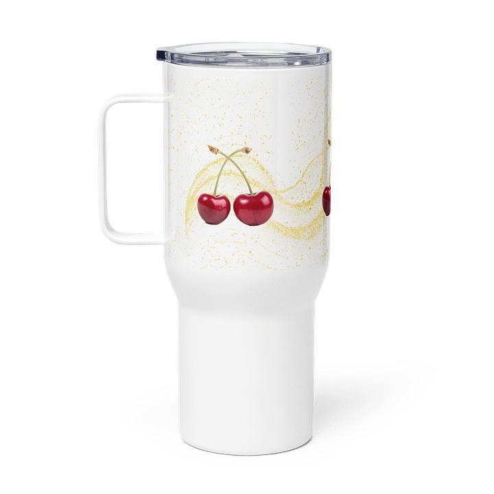 Golden Cherry Bliss Travel Mug gift for trendy ladies girls moms colleagues product image (1)