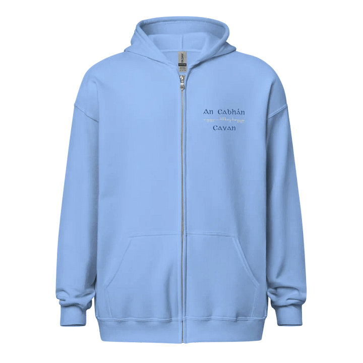 Cavan/An Cabhán Scholastic Style Ogham embroidered Zip Hoodie product image (1)