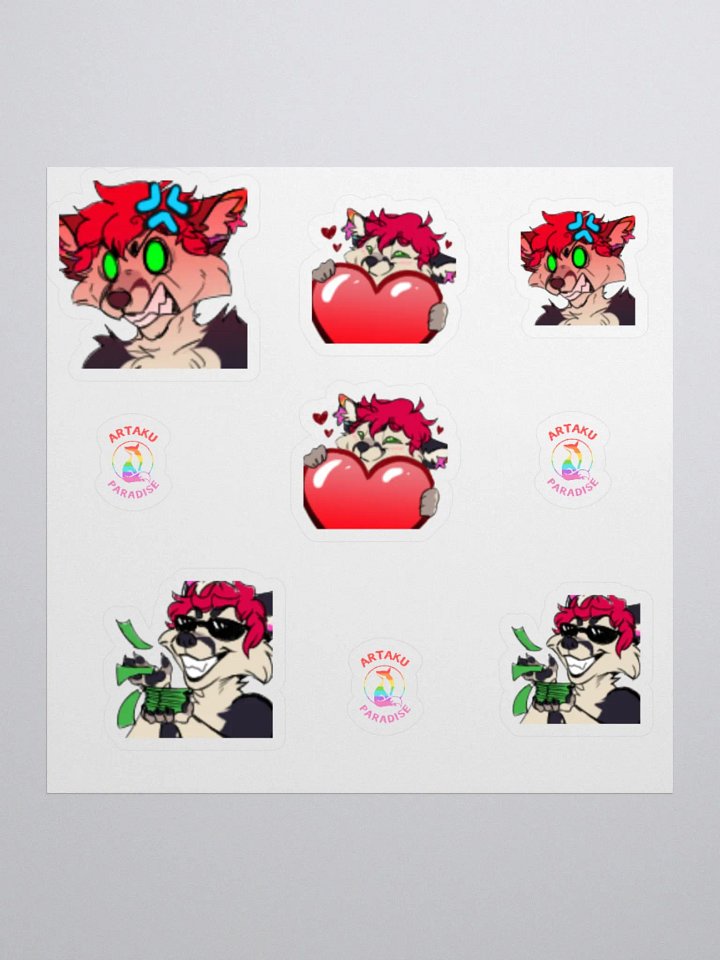 Rainbow Artaku Emote Sticker Sheet product image (1)