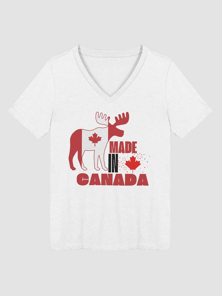 Canadian Moose Flag V-Neck Tee product image (14)