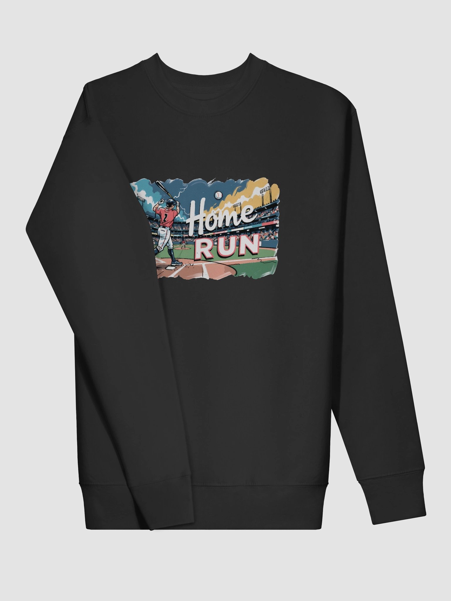 Dramatic Baseball Swing: Sunset Home Run Sweatshirt product image (3)