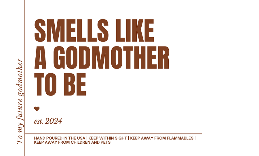 Simple elegant godmother proposal candle product image (5)
