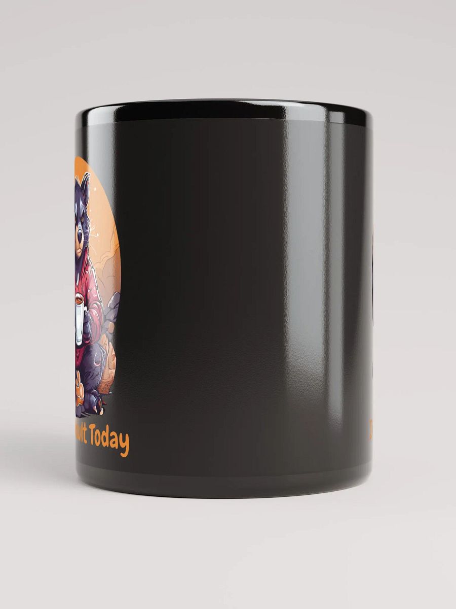 I Can’t Adult Today - Unique Funny Black Glossy Mug Printed on Both Sides | Tasmanian Devil with Coffee | Perfect Funny Gift Mug product image (5)
