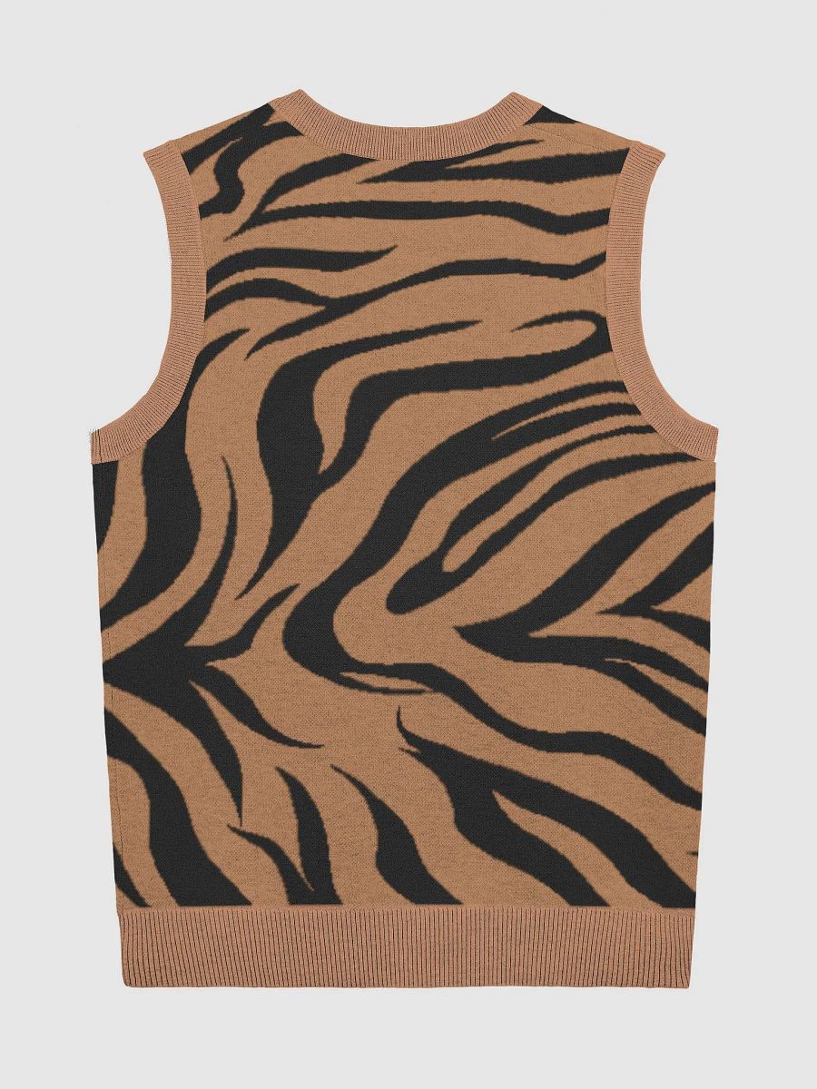 Tiger-print Knitted V-Neck Vest product image (2)