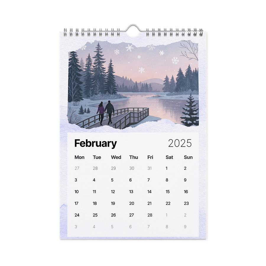 WATERCOLOR SEASONAL SCENES WALL CALENDAR 2026 product image (5)