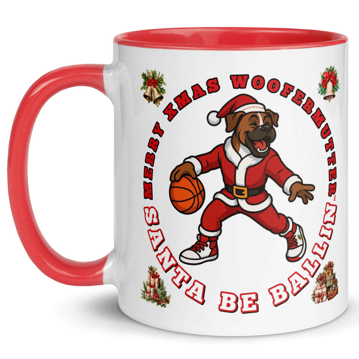 WooferMutter™ Santa Be Ballin Xmas Mug - Boxer Dawg product image (3)