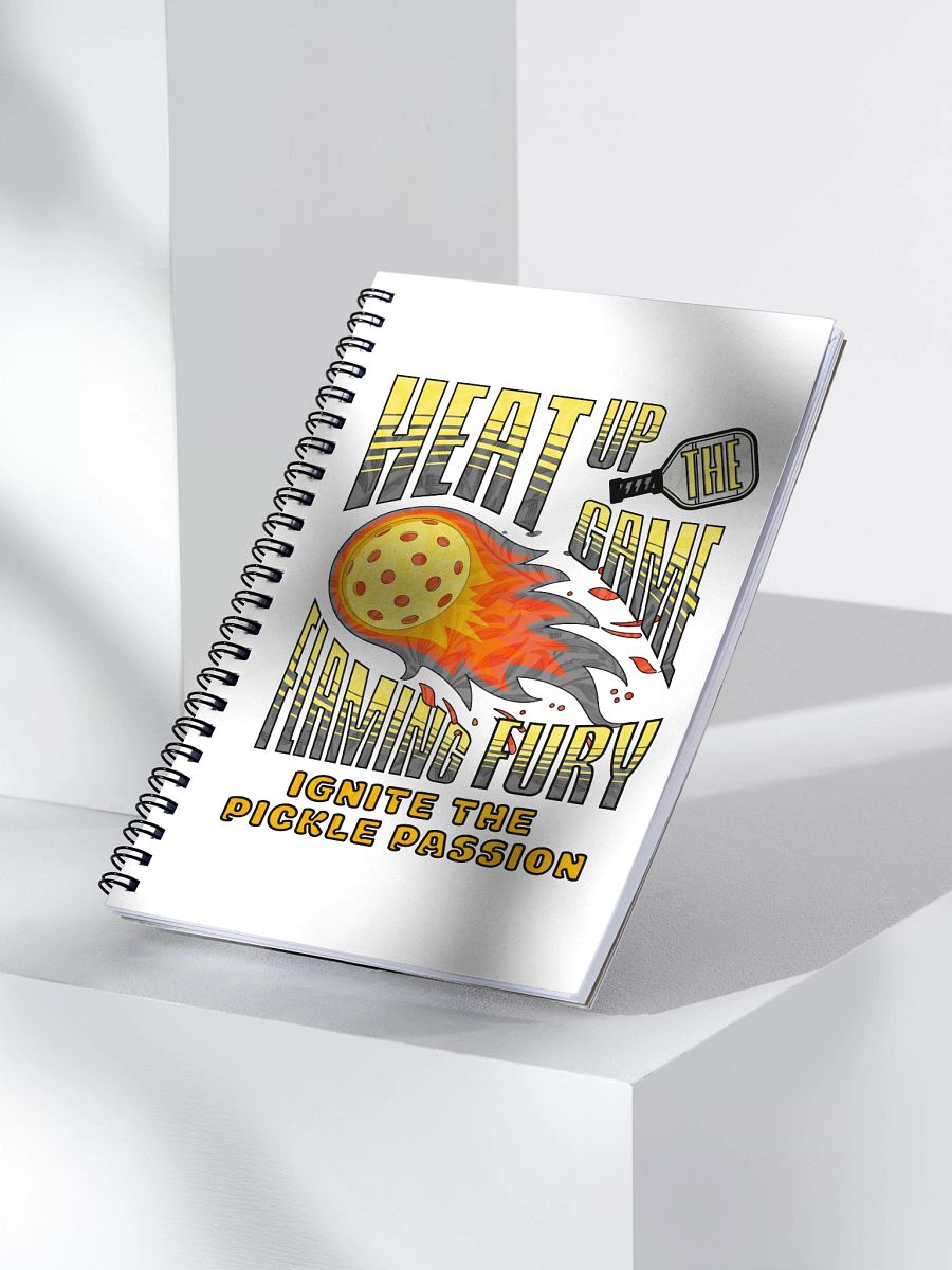 Heat Up The Game Flaming Fury Pickleball Spiral Notebook product image (3)