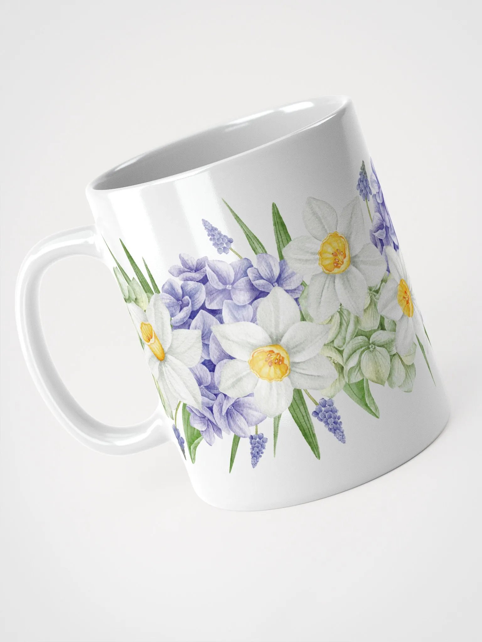 Floral Symphony White Glossy Mug product image (5)