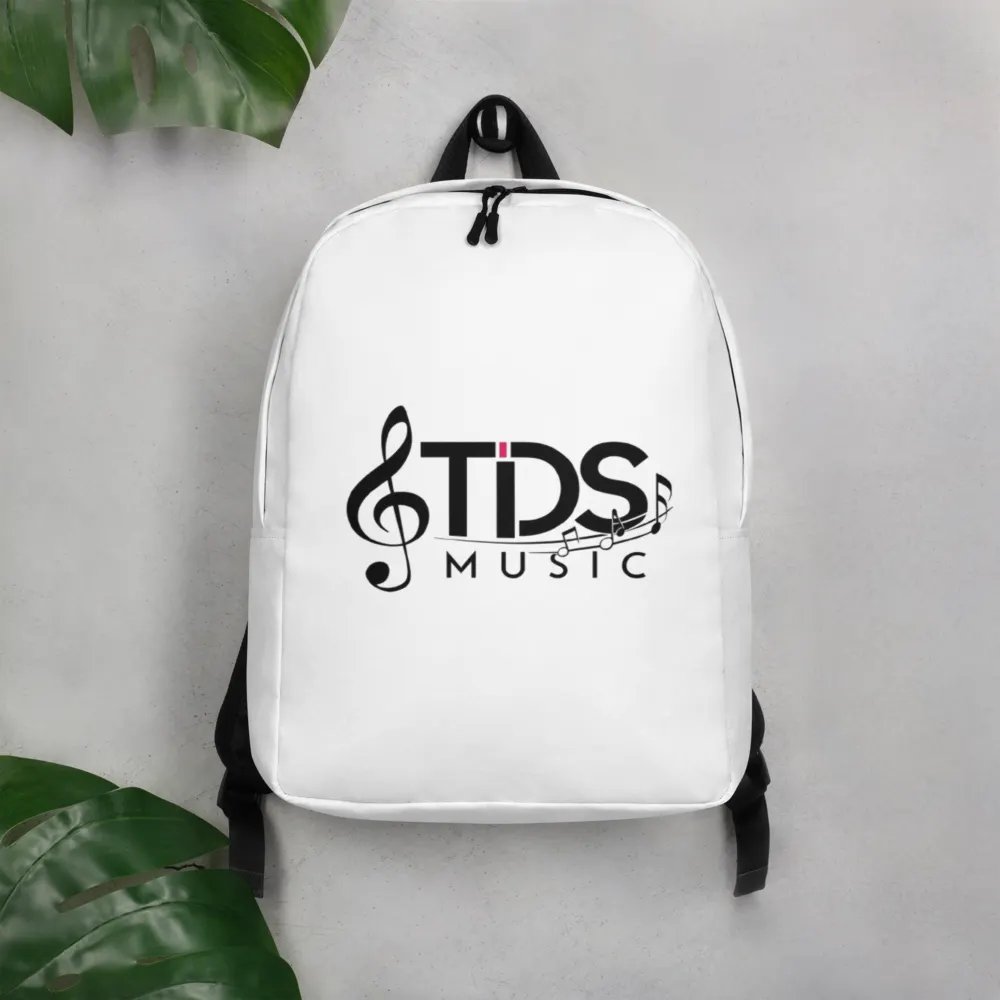 TDS Music Minimalist Backpack - All-Over Print, White, Water-Resistant, Fits 15" Laptop product image (7)