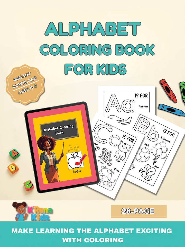 Alphabet Coloring Book product image (1)