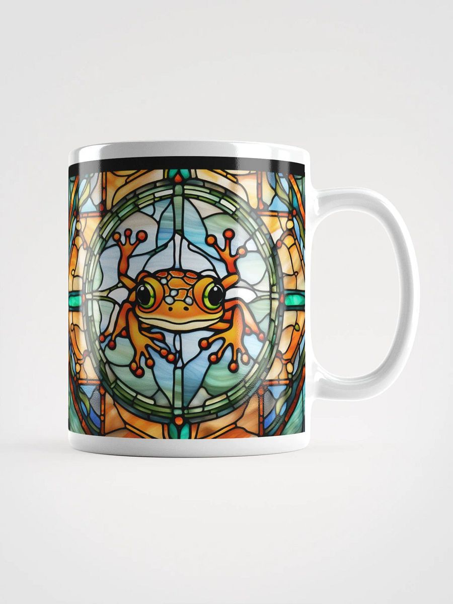 #004 Mrs. Orange Frog Stained Glass Mug product image (1)