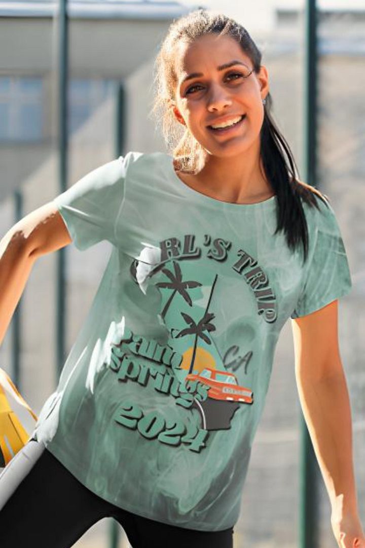 Girls Trip Palm Springs Ca 2024 All Over Print T-shirt product image (1)