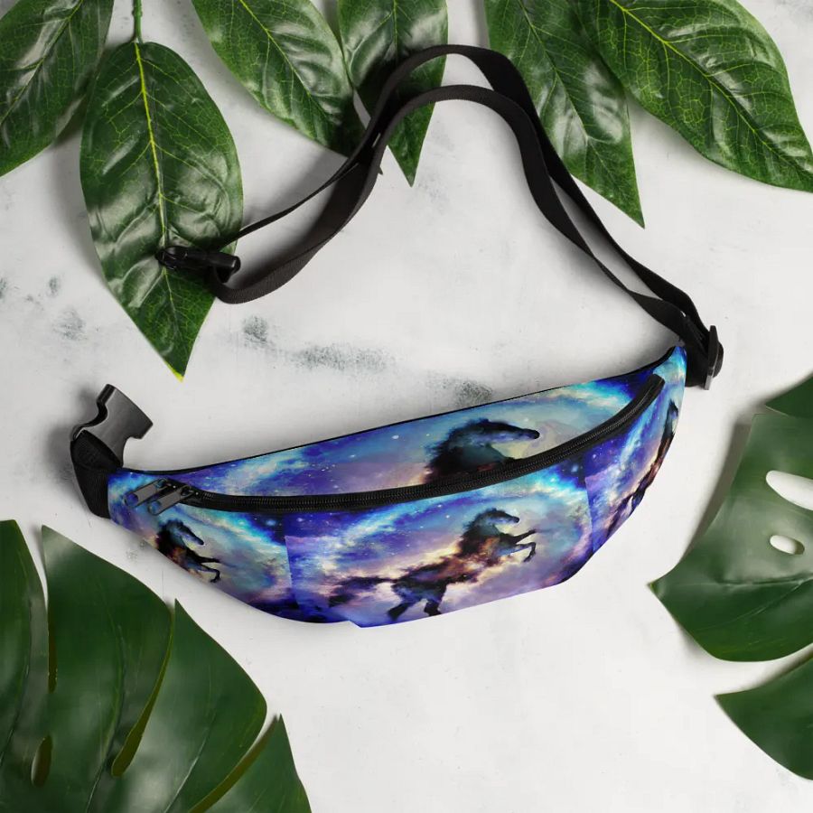 Rearing horse - Nebula horses fanny pack product image (3)