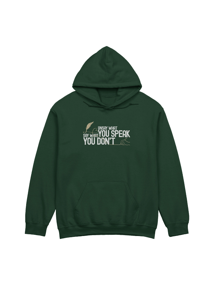 Unsay What You Speak Say What You Don't Design Philosophical Hoodie | Gildan Classic Unisex Sweatshirt product image (1)