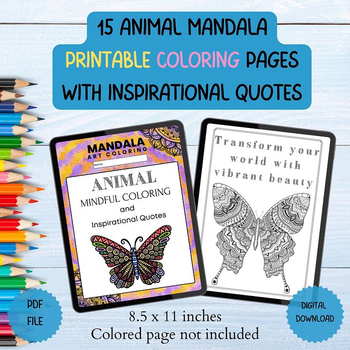 Animal Mandala Coloring Book product image (1)