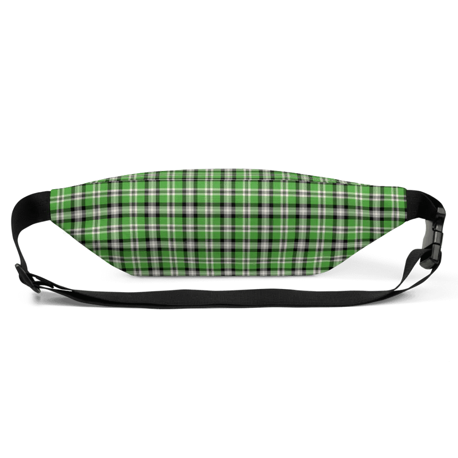Bright Green, Black, and Gray Plaid Fanny Pack product image (4)
