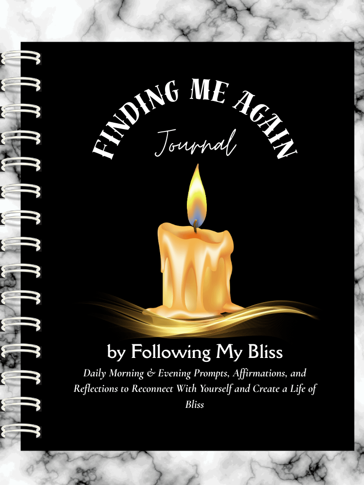 Finding Me Again Journal by Following My Bliss (Candle Design in Black & White) product image (1)