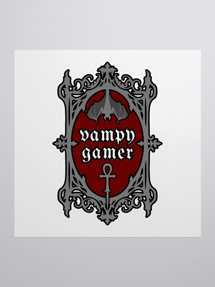 Vampy Gamer Gothic Sticker product image (1)