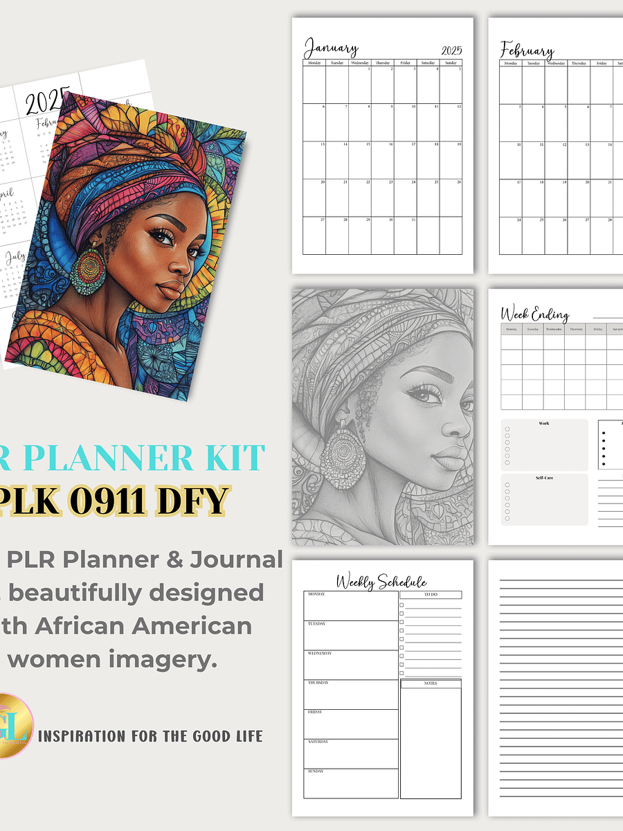 PLK 0911-DFY - 2025 PLR Planner & Journal Kit product image (3)