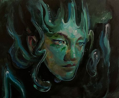 waiting to exhale
8” x 10” acrylic sketch on illustration board 
#painting #acrylicpainting #portraitpainting #sketch #painti...