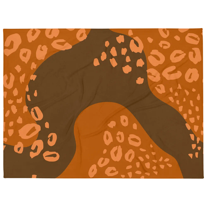 Orange Animal Print Throw Blanket product image (2)
