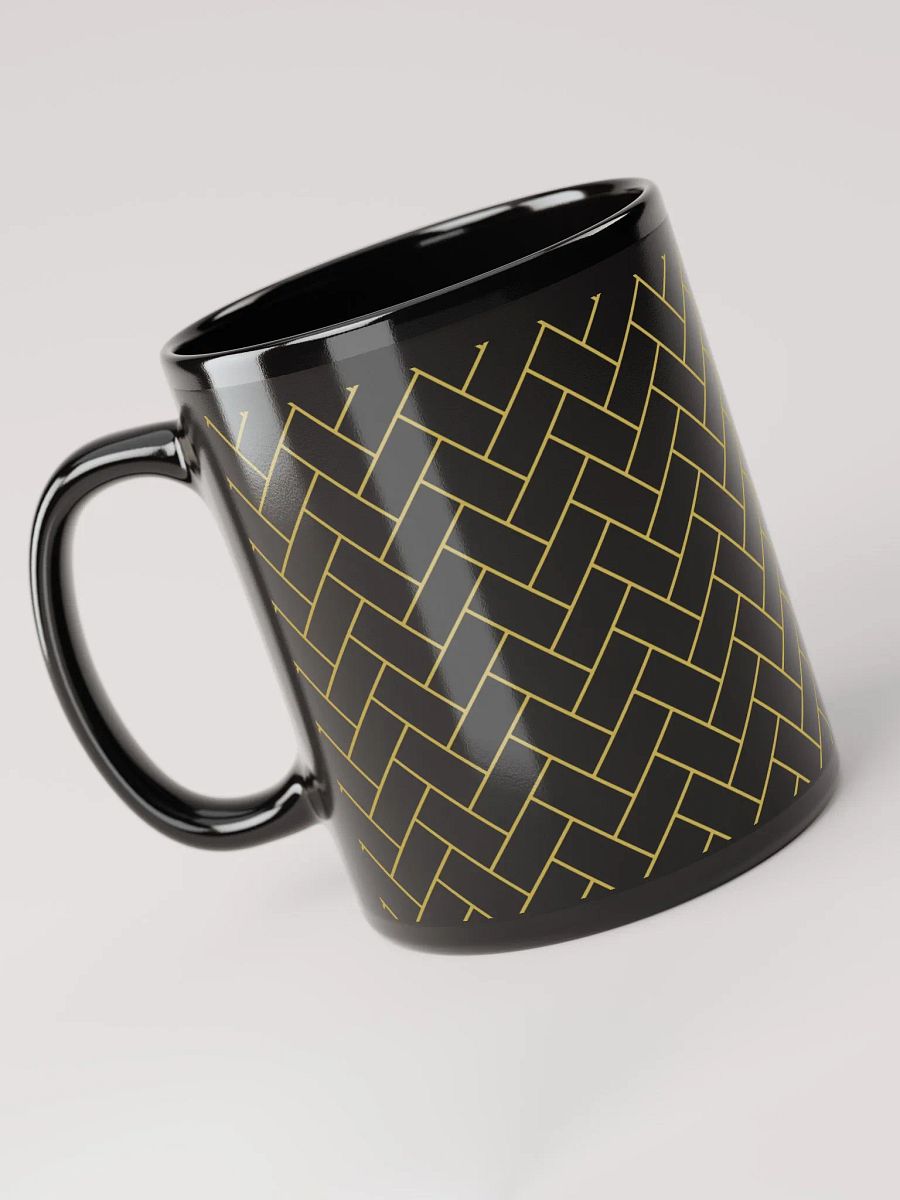 Gold Bricks Pattern Design Black Mug product image (5)
