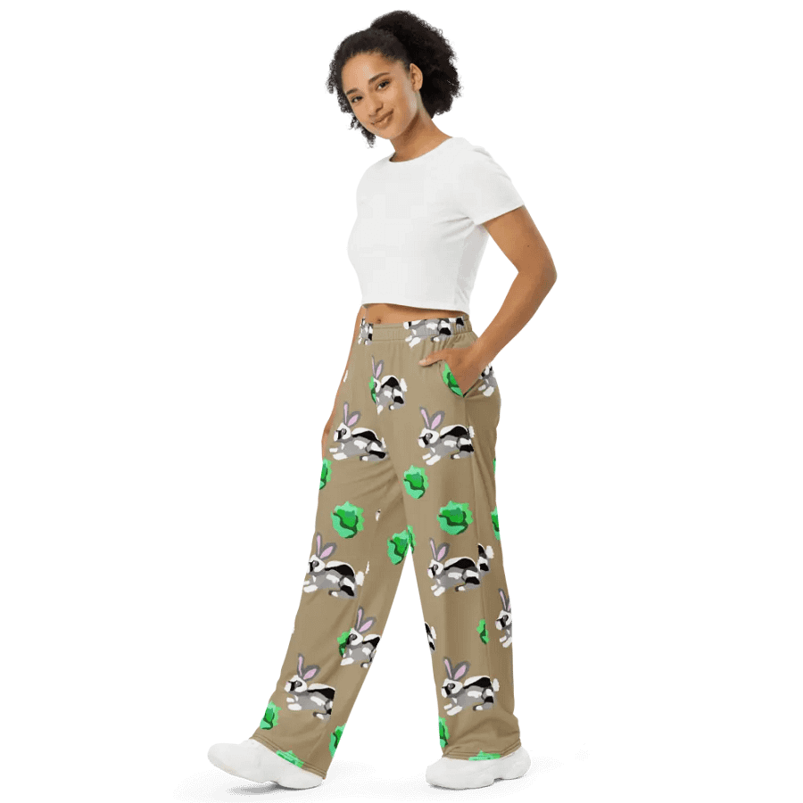 Bunnies Pattern Wideleg Pants product image (4)