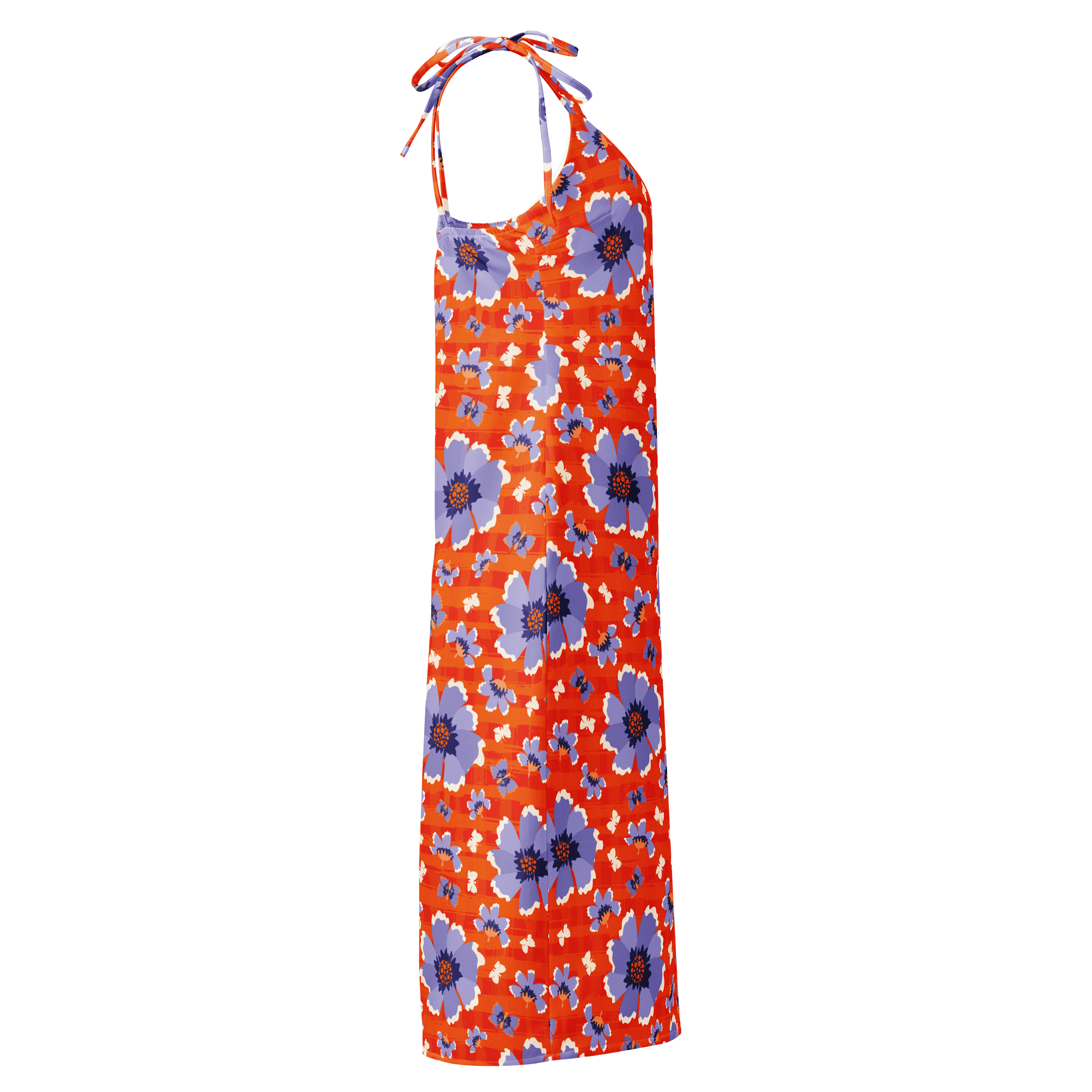 Orange Bloom Chiffon Slip Dress product image (4)