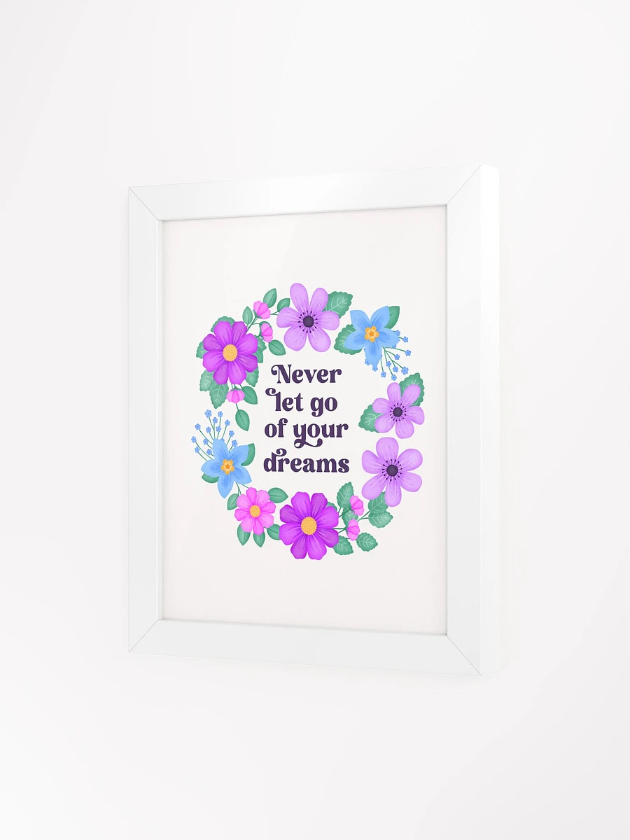 Never let go of your dreams - Motivational Wall Art White product image (3)