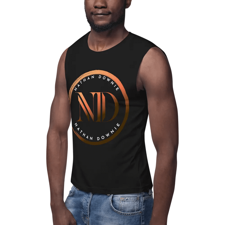 Nathan Downie Emblem - Unisex Muscle Tank Top - Black product image (8)