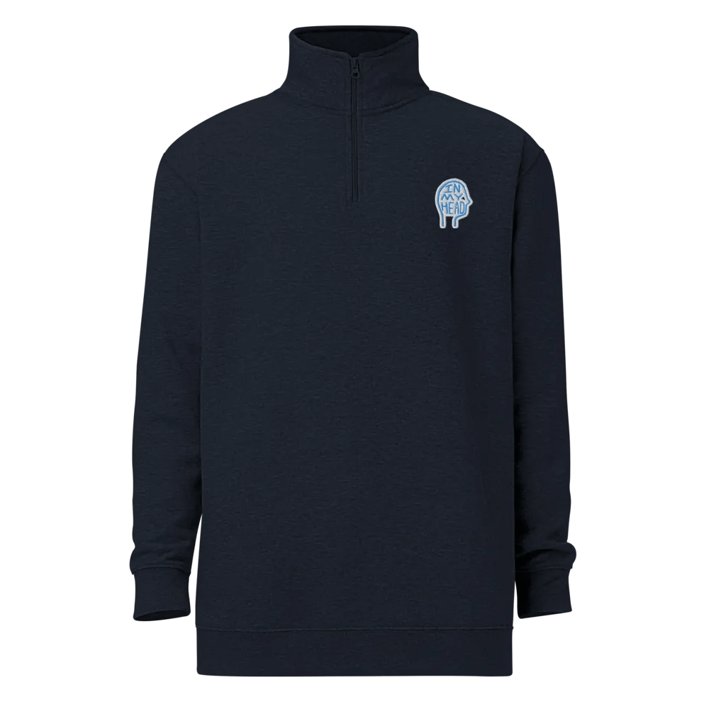 In My Head (aqua bubble design) embroidered quarter zip product image (15)