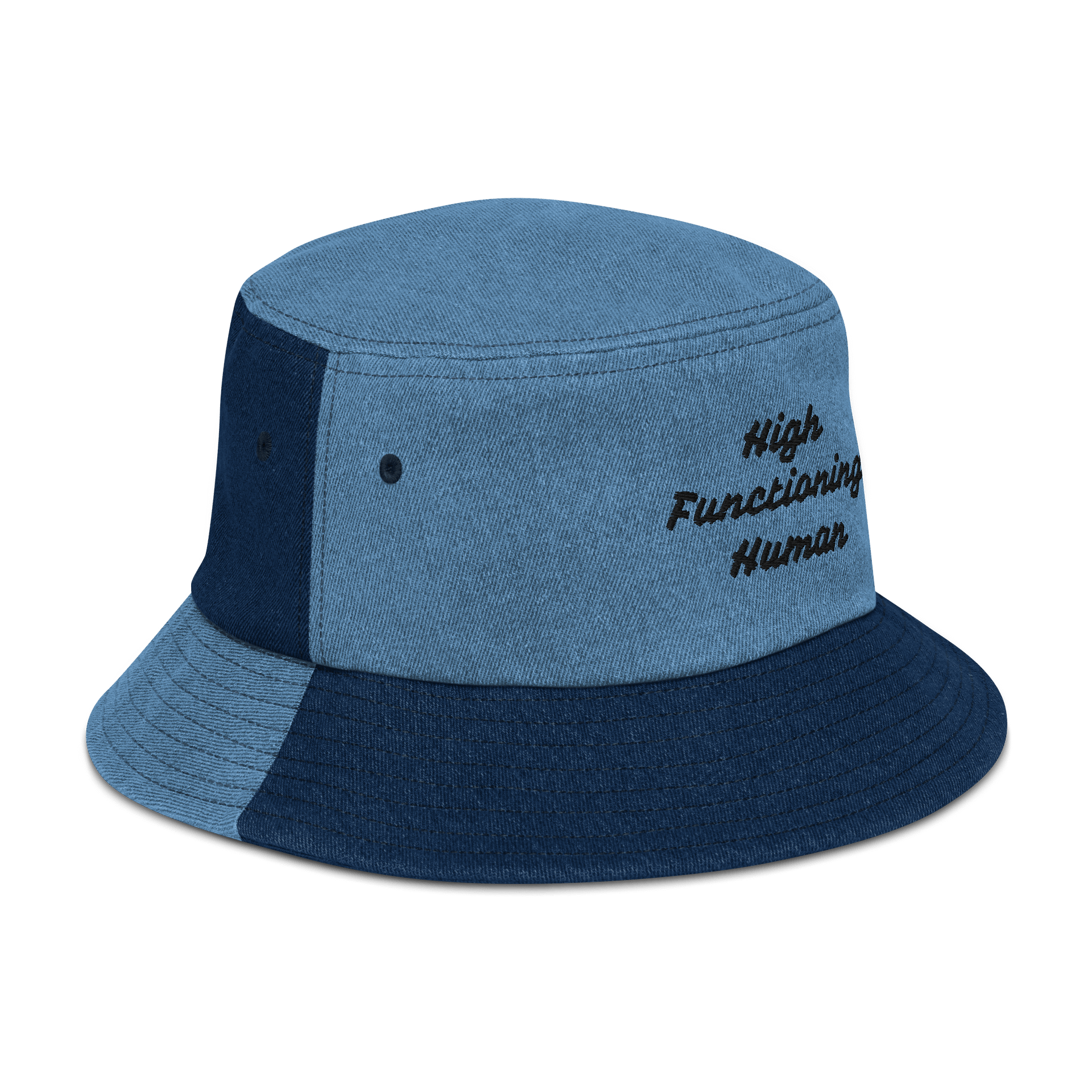 "High Functioning Human" Denim Bucket Hat product image (3)