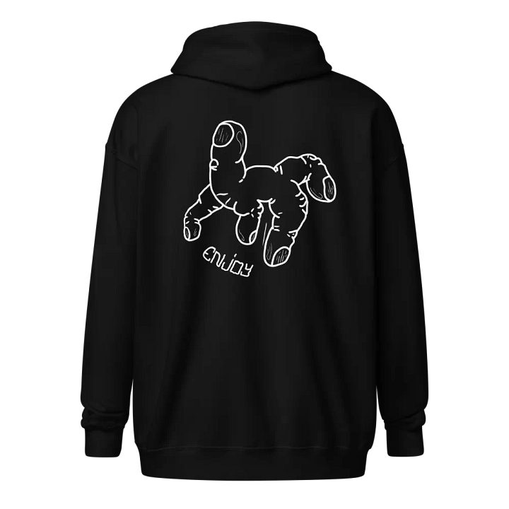Enjoy Hoodie- Fingers #2 B/W product image (2)