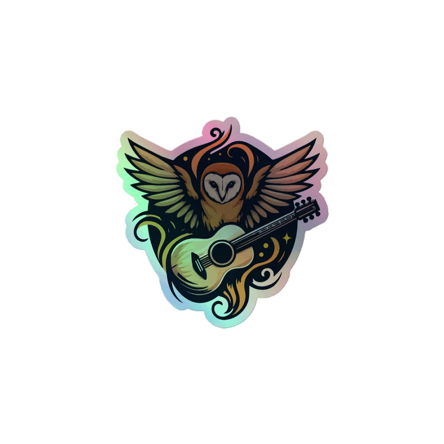 Holographic Owl In Flight Sticker product image (1)