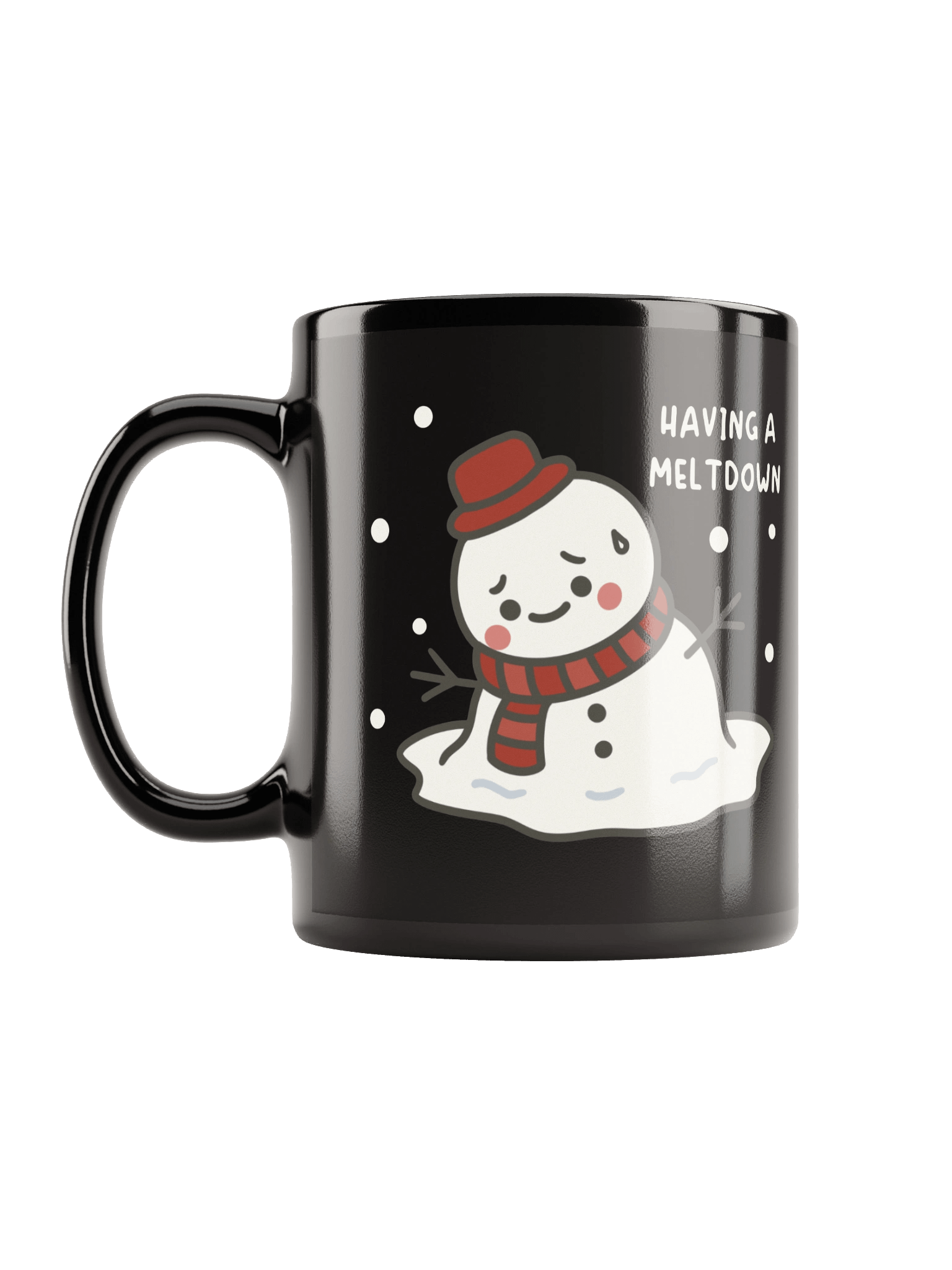 Snowman Meltdown Black Glossy Mug product image (11)