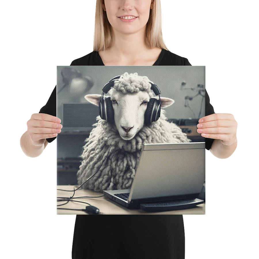 Sheep With Headphones And Laptop Wall Art product image (3)