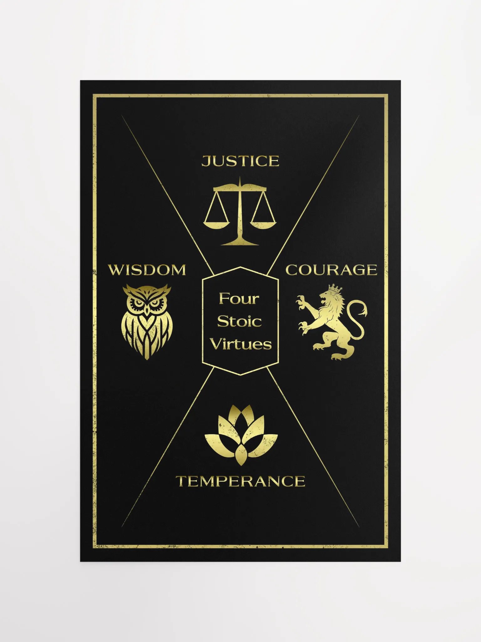 4 Stoic Virtues Matte Paper Poster product image (6)