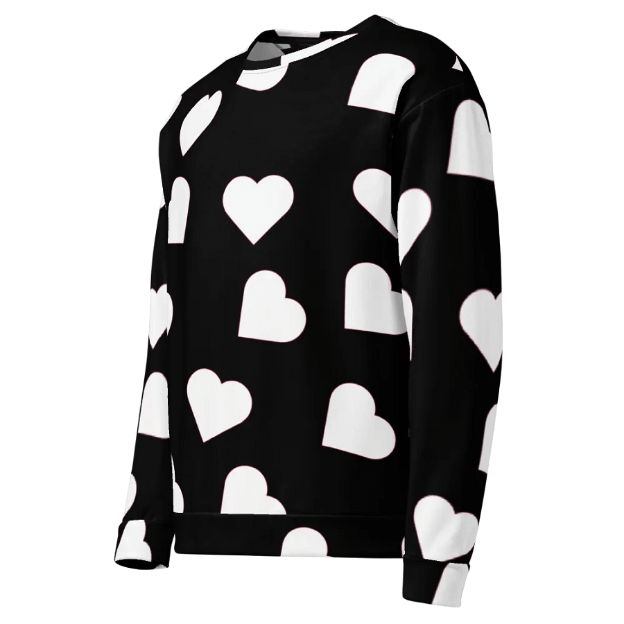 Love Pattern 5 Black and White Unisex Sweatshirt product image (8)