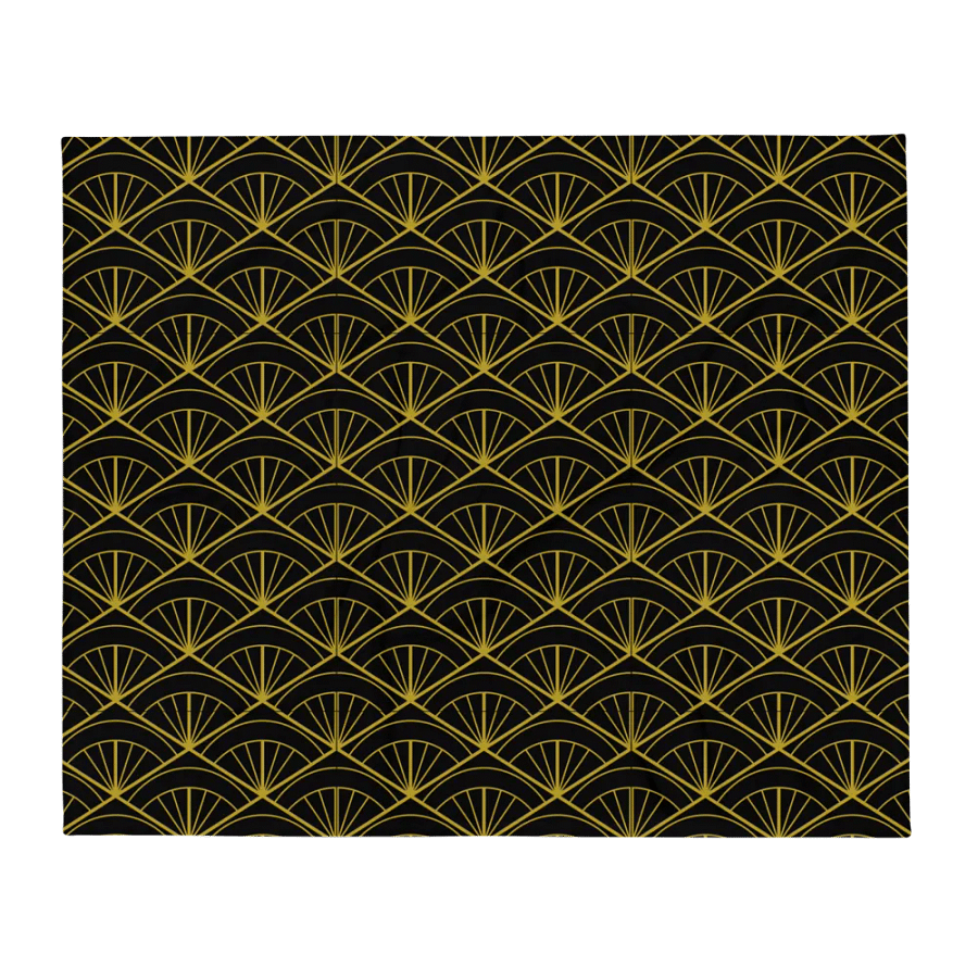 Golden Fans Pattern Design Throw Blanket product image (2)
