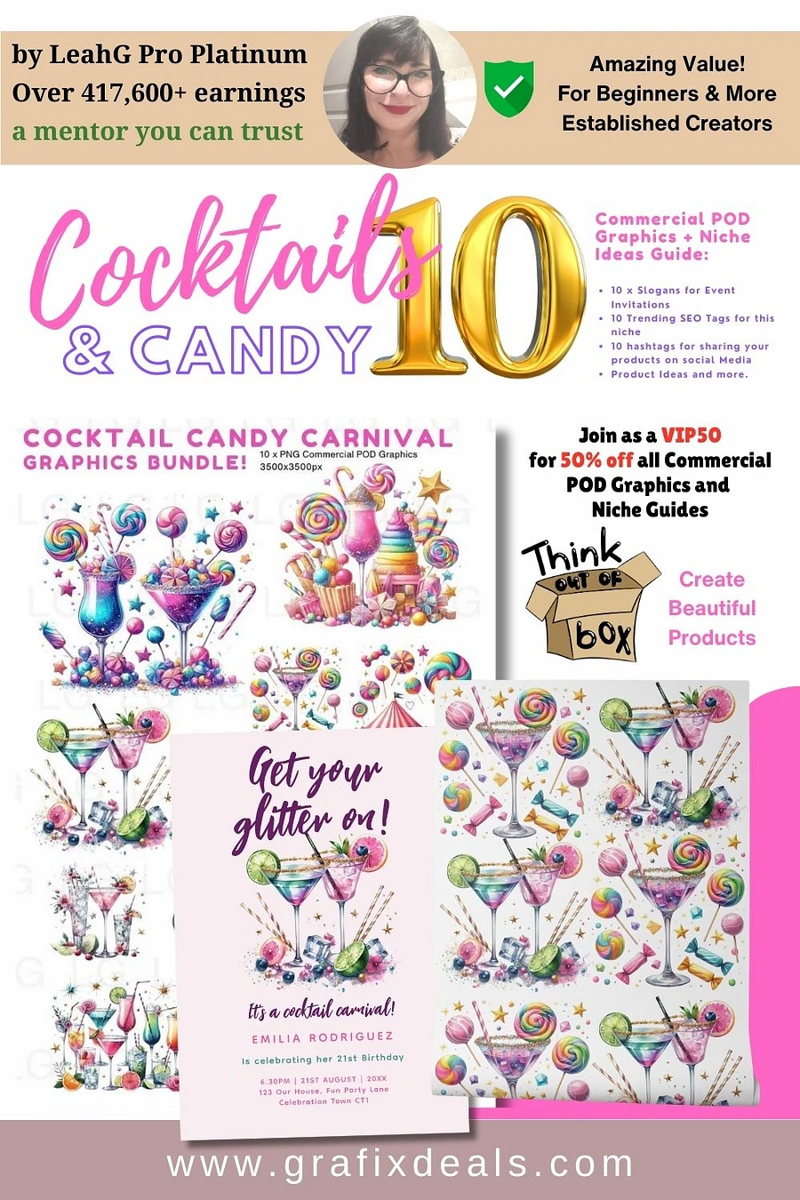 Cocktail Candy Carnival Graphics Bundle! Hot New Event Trend with FREE Design Guide! product image (3)