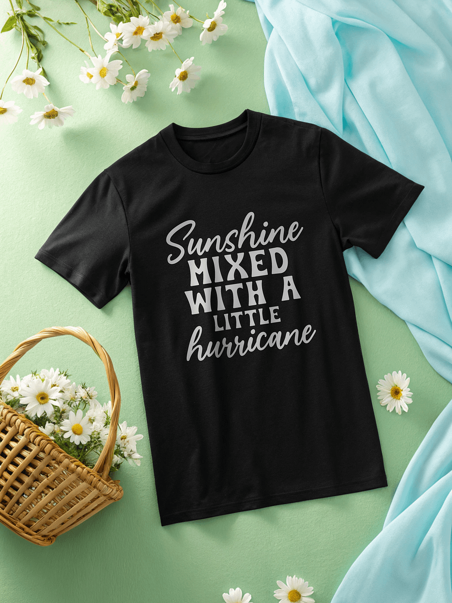Sunshine Mixed With A Little Hurricane Women's Black T-Shirt product image (2)