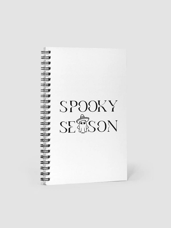 Spooky Season Sombrero Ghost Monochrome Dotted Spiral Notebook product image (1)