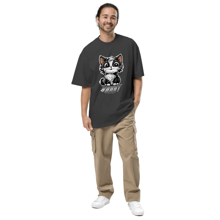 Buddy AS Colour Premium Oversized Faded T-Shirt (PRINTED) product image (1)