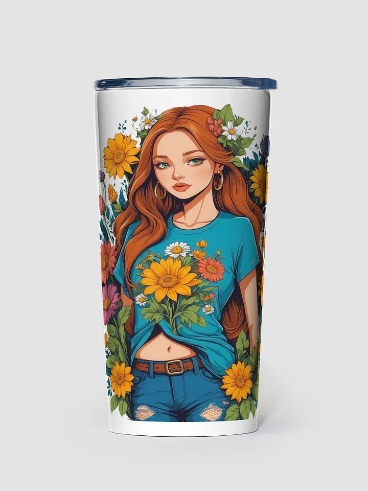 Bloomcore Flower Girl 20 oz Stainless Steel Tumbler - White product image (1)