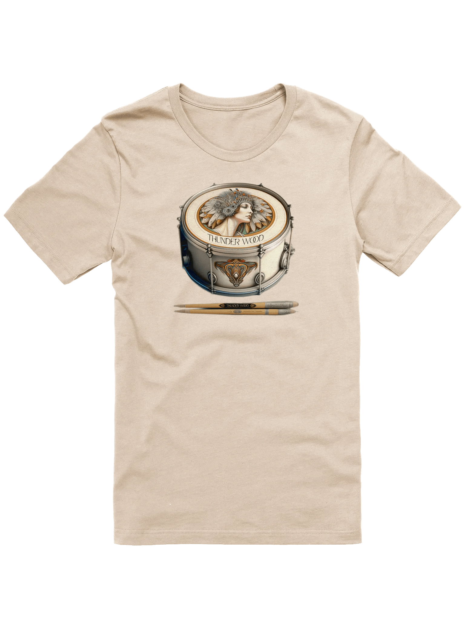 Thunder Wood Snare Drum Art T-Shirt product image (1)