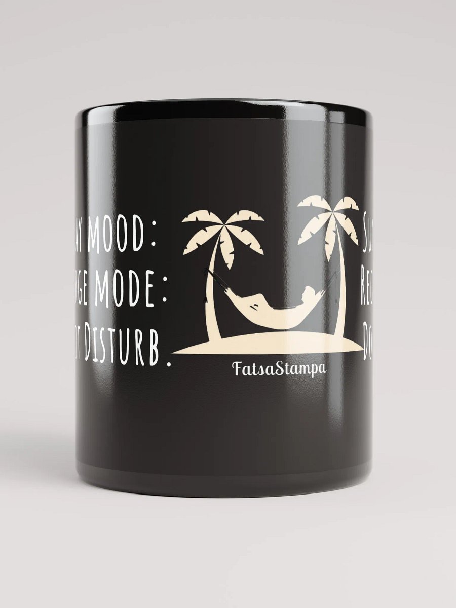 Sunday Mood: Recharge Mode with Palm Trees – Your Do Not Disturb Vibe!" Black Glossy Mug product image (9)